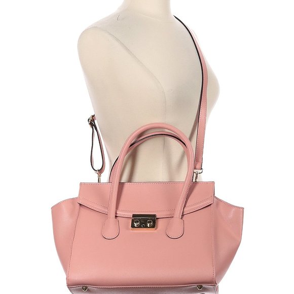 Lucca Baldi Pink Leather Satchel - Picture 3 of 3